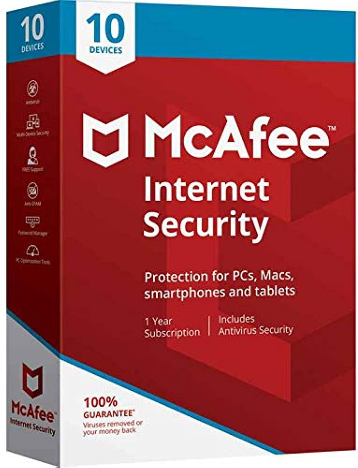 McAfee Internet Security 10 Devices 1 Year - key - Global